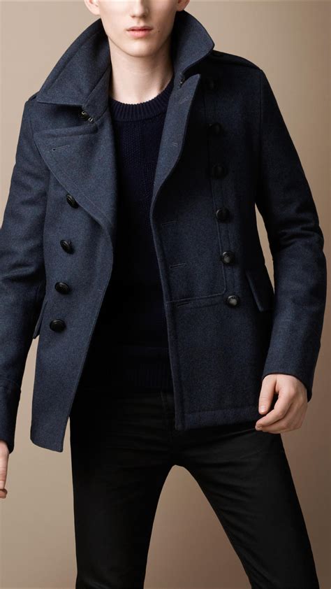 burberry brit oversized peacoat|burberry men's overcoat sale.